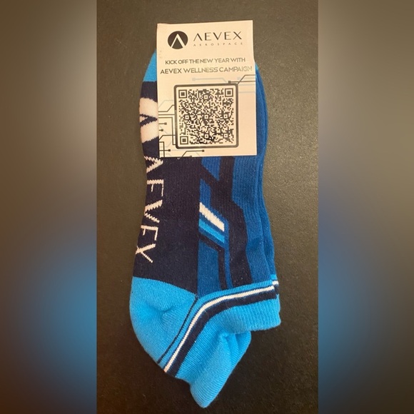 Aevex Aerospace Corporation Blue One Size Socks - Picture 1 of 4